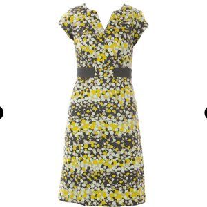 Boden Textured Cotton Notch Neck Shift Dress WH630